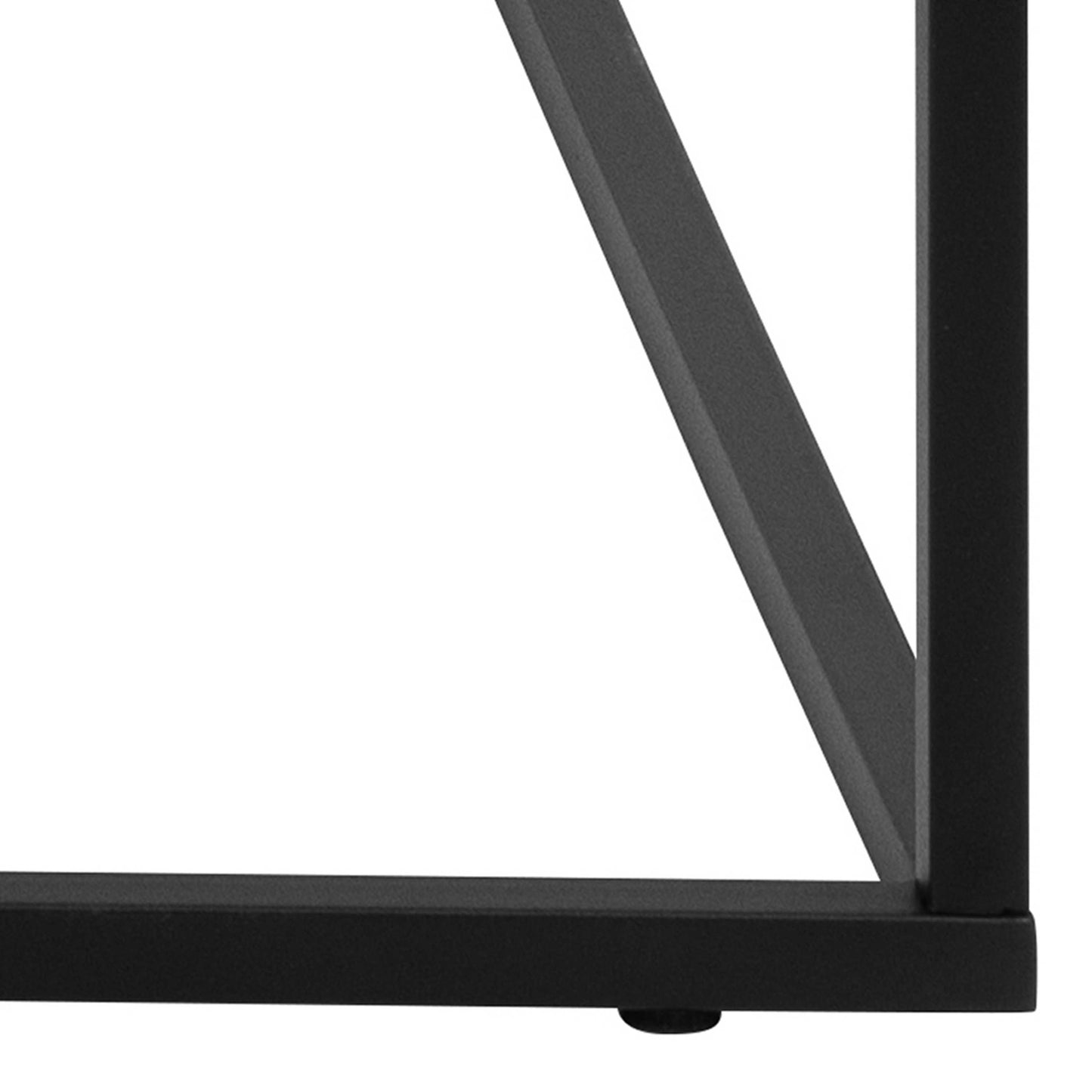 Hazelmere Black Marble Marquina Coffee Table Black Metal Legs