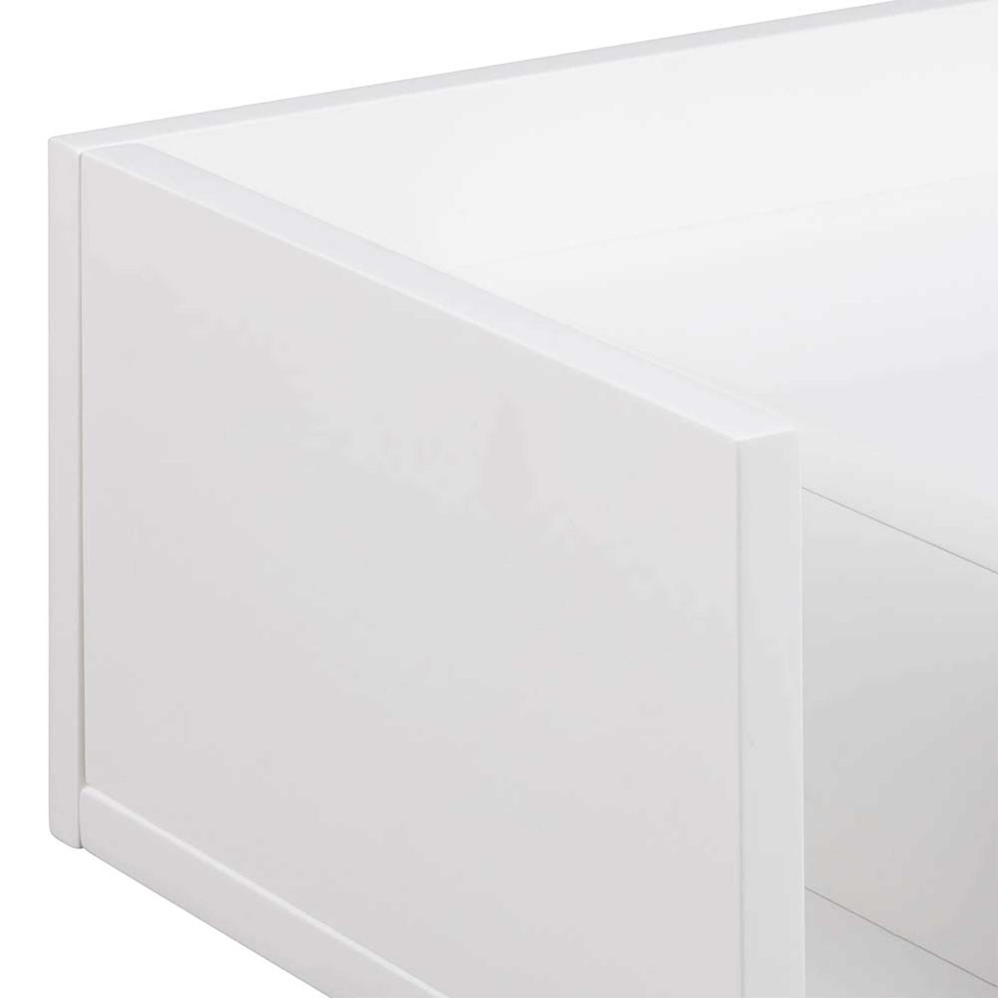 Sydney 1 Drawer Wall Mounted White Square Bedside Table