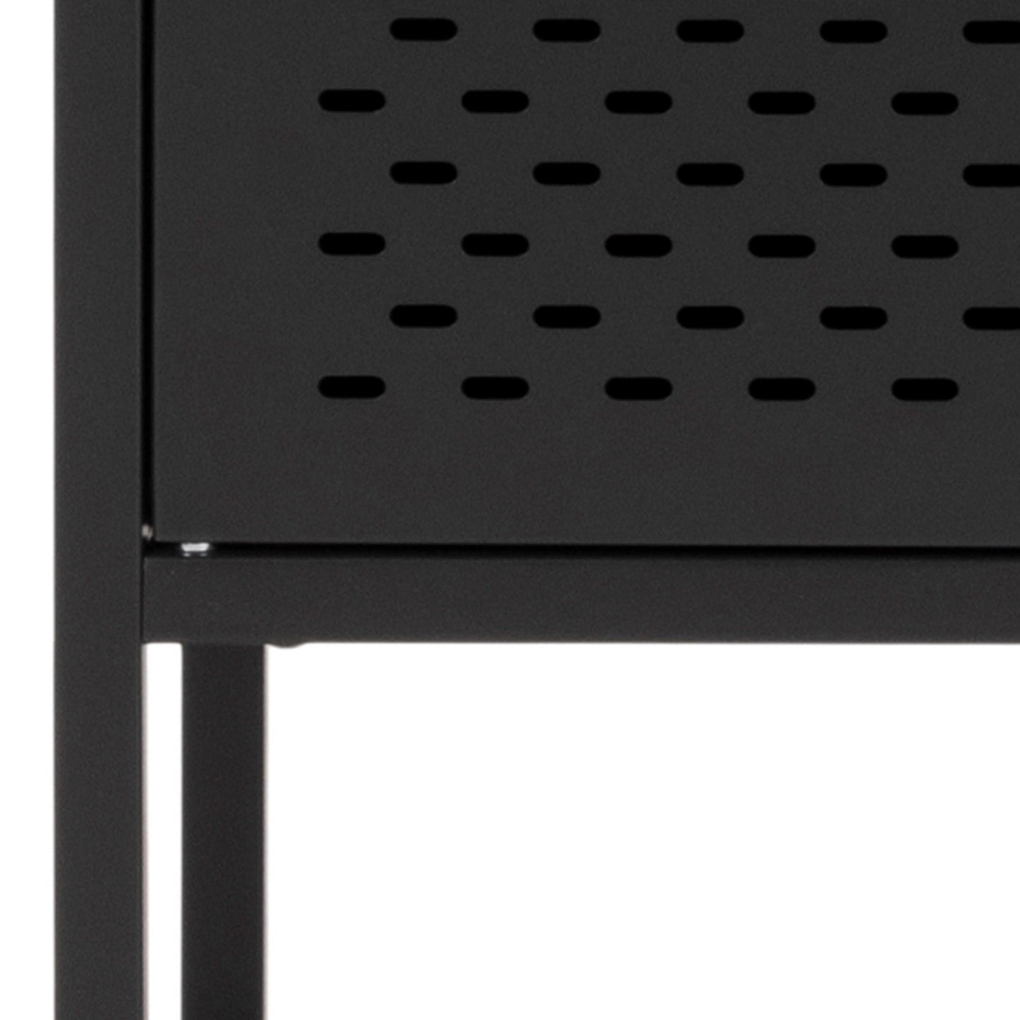Graz Matt Black Metal Cabinet 2 Doors