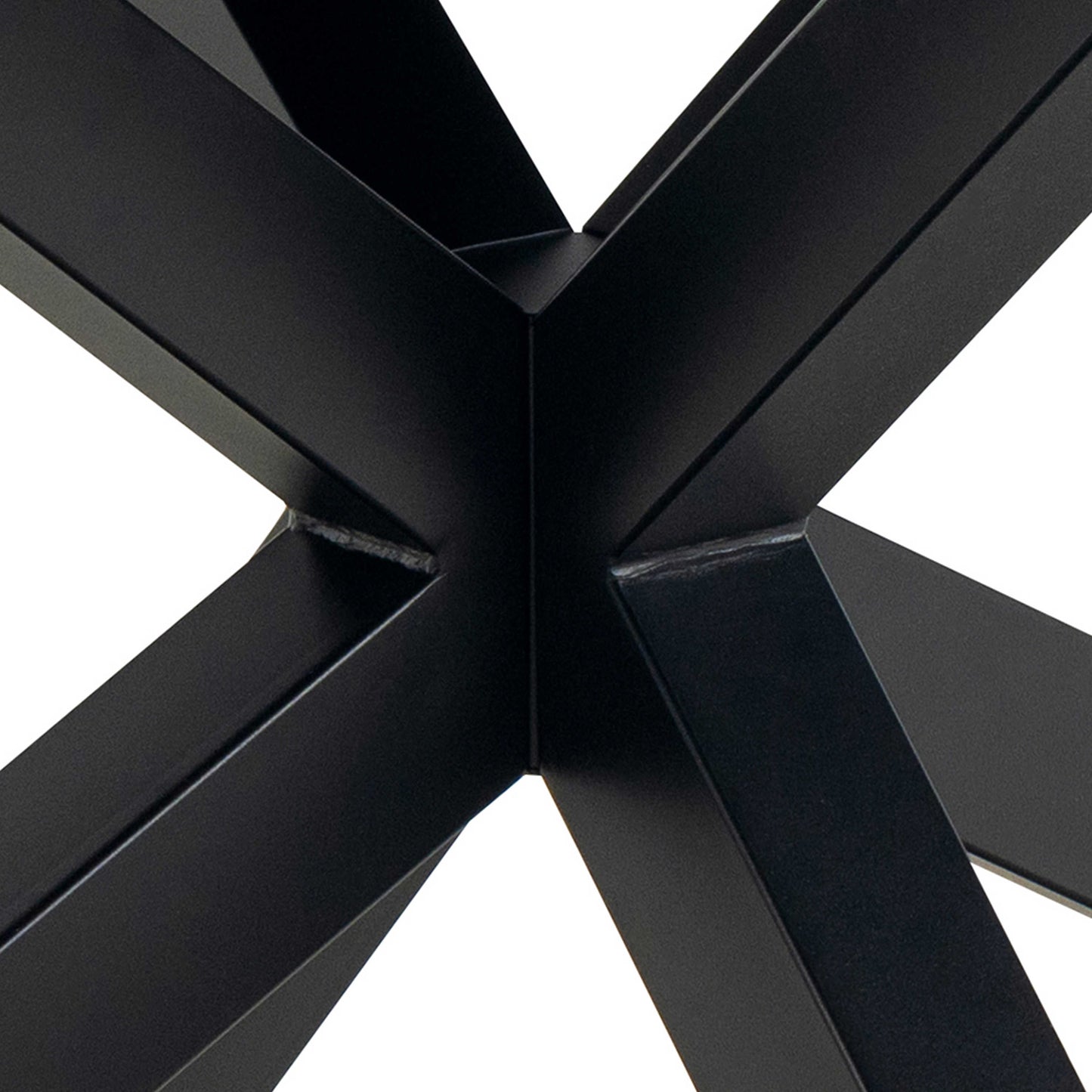 Perth 200cm Black Ceramic Extendable Dining Table Industrial Black Metal Legs