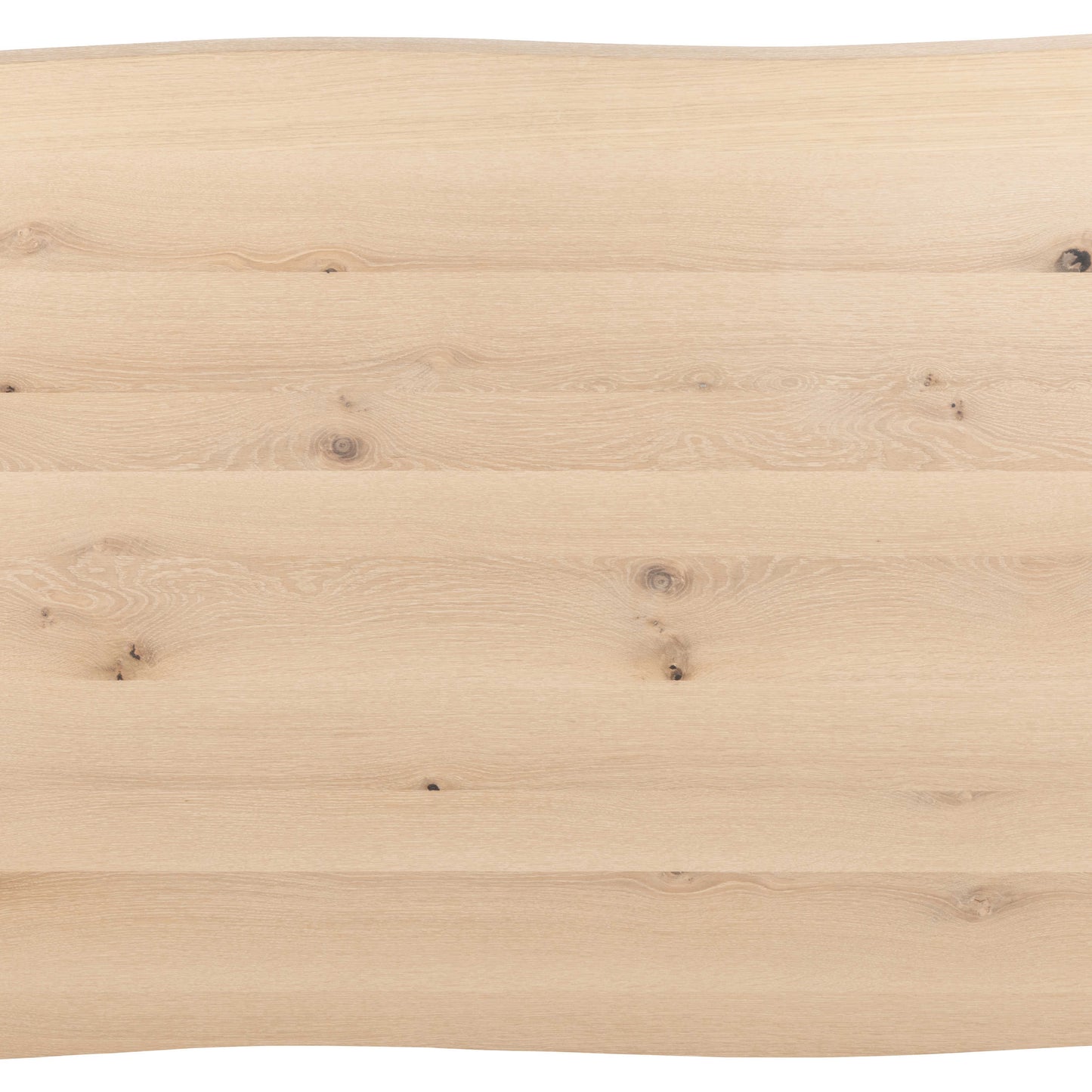 Frida White Oak Wood Dining Table and Black Legs