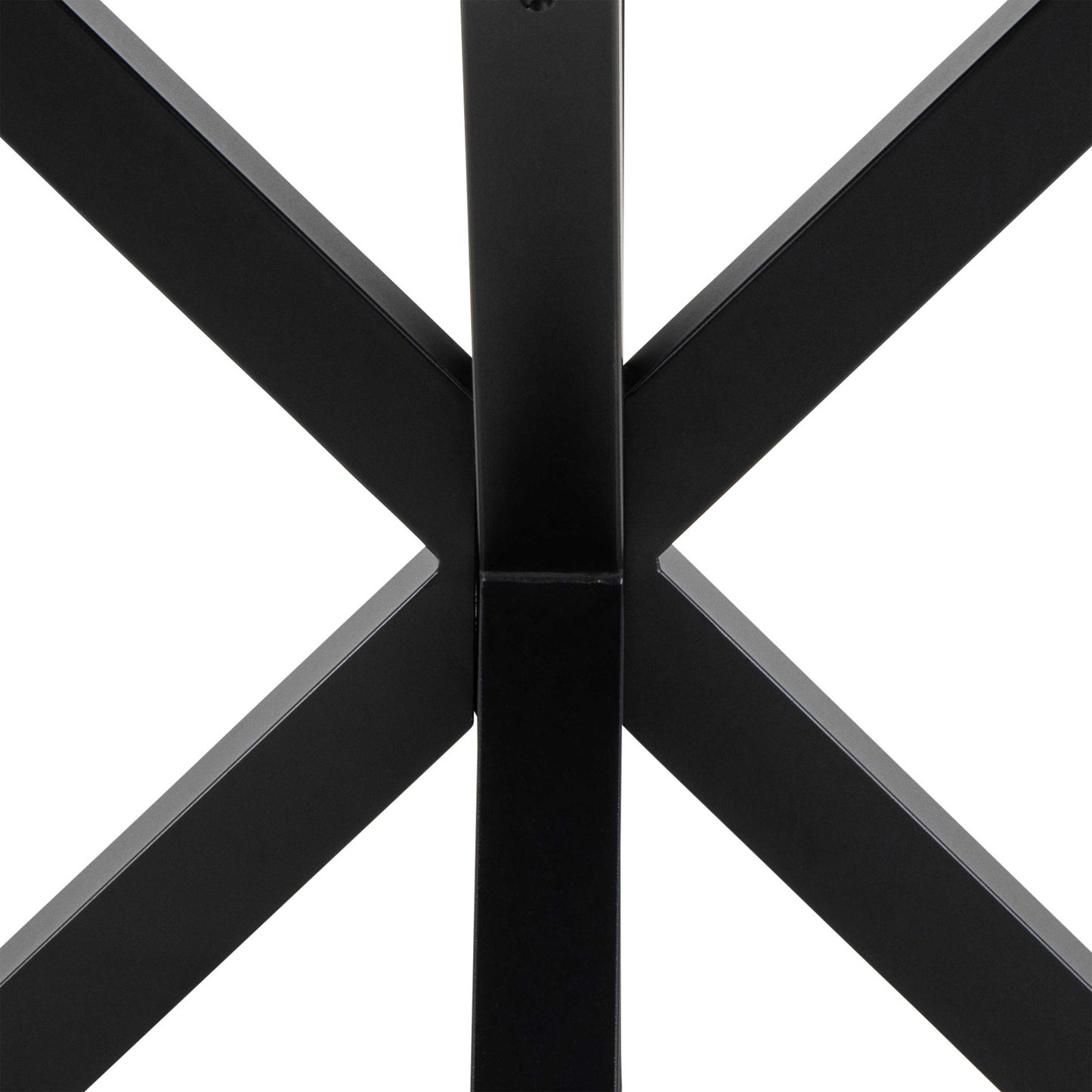 Perth 119cm White Ceramic Round Dining Table Industrial Black Metal Legs