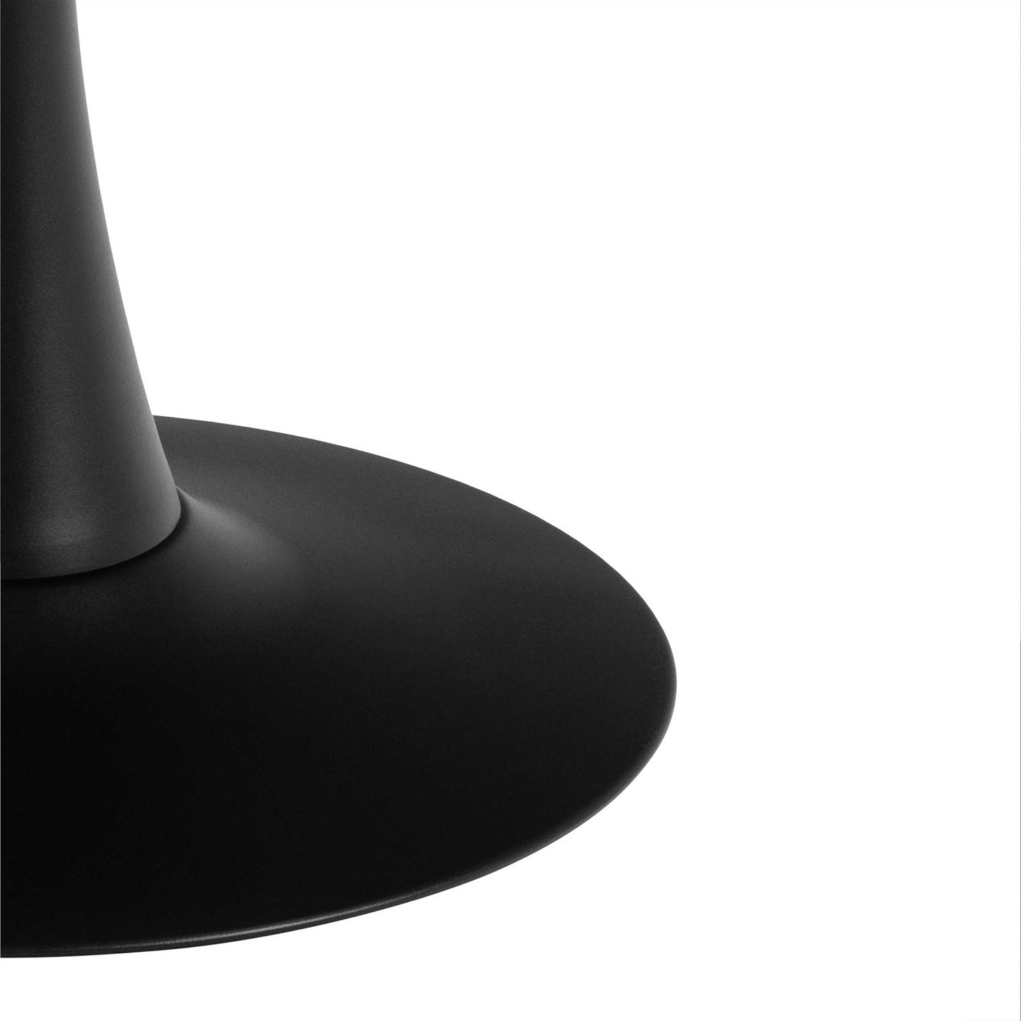 Cloverfern Grey Ceramic Round Dining Table Black Metal Base