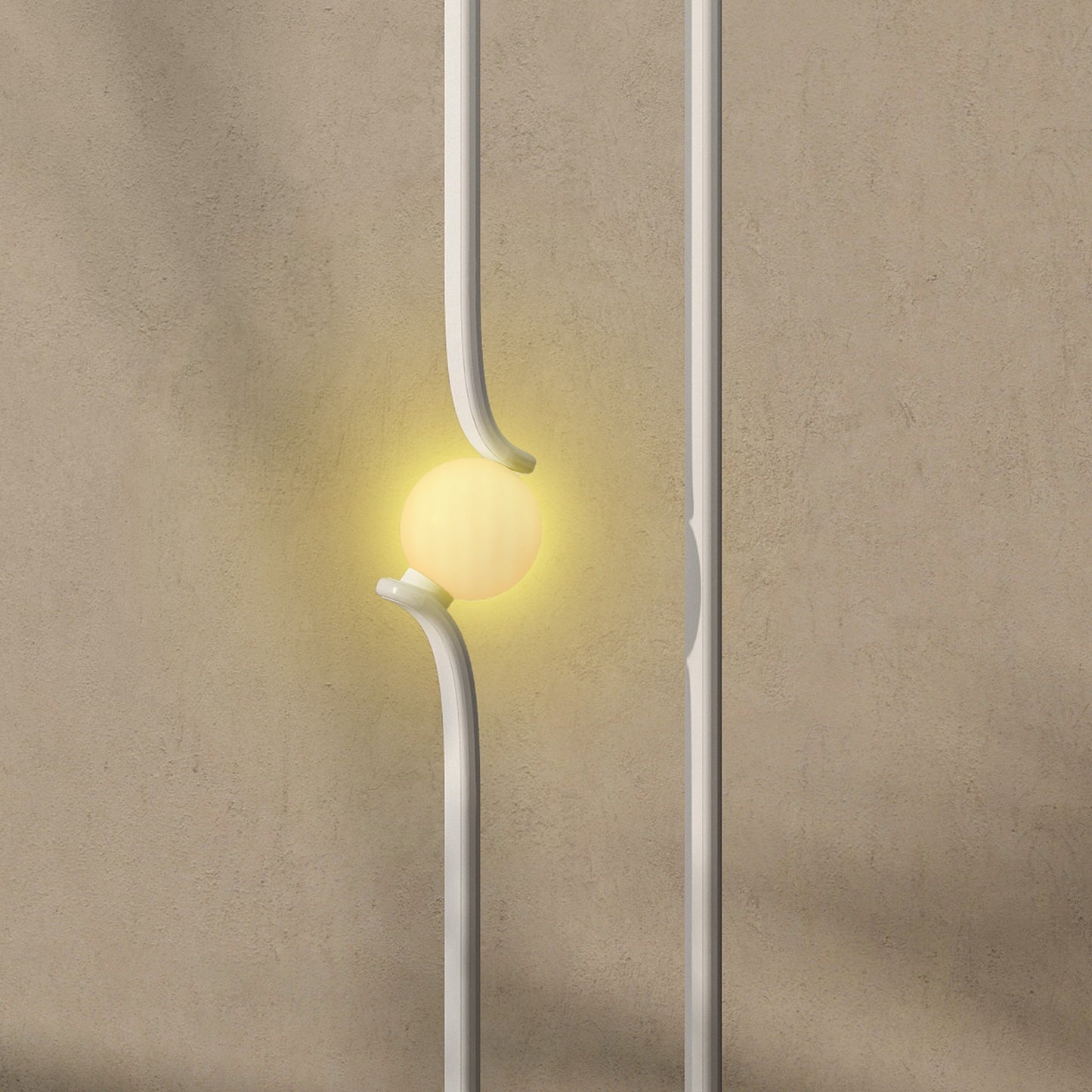 Vanotafa Metal And Glass White Dimmable LED Floor Lamp With Glass Night Light And Foot Switch