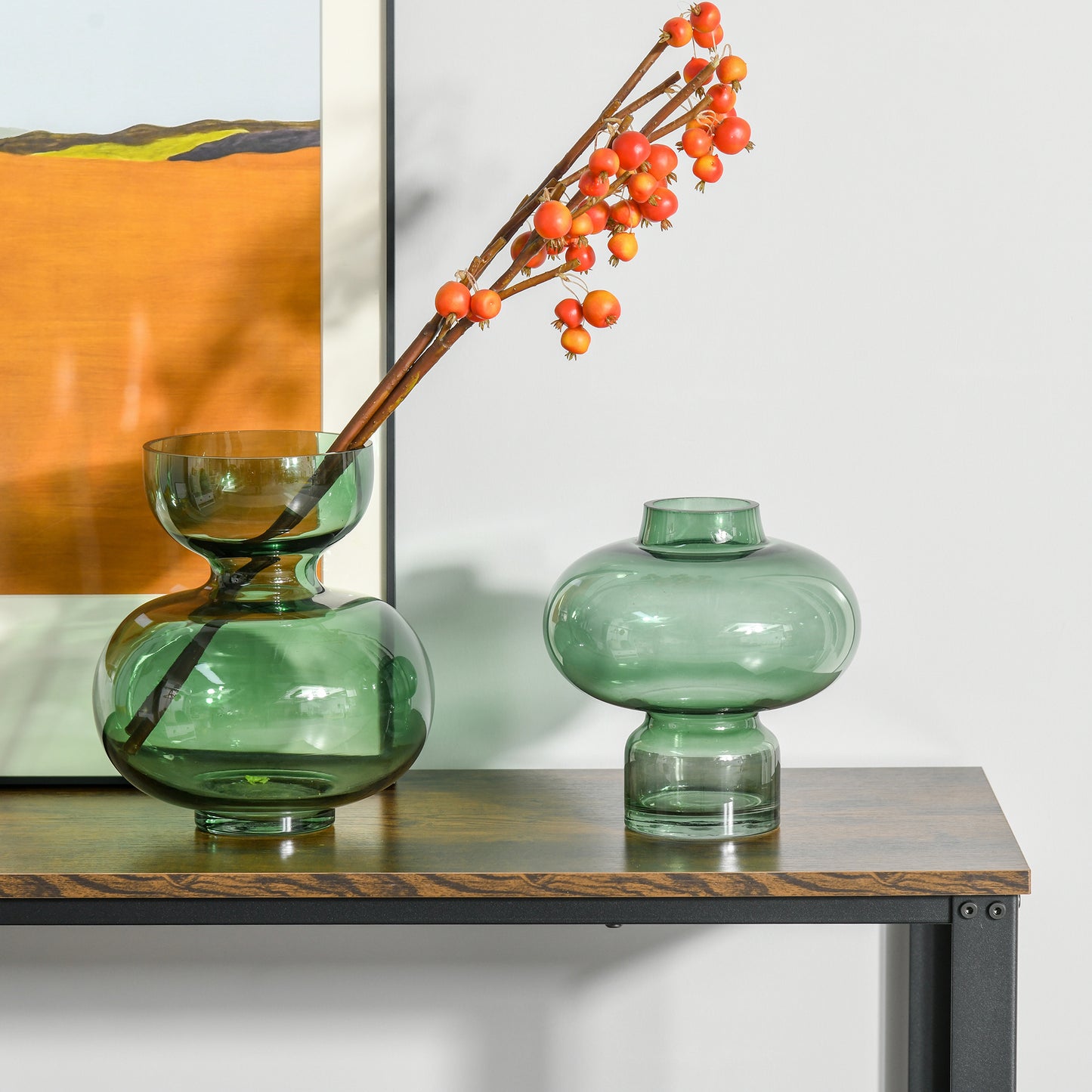 Sovi 101cm Metal And Wooden Rustic Brown Industrial Console Table With Lower Mesh Shelf