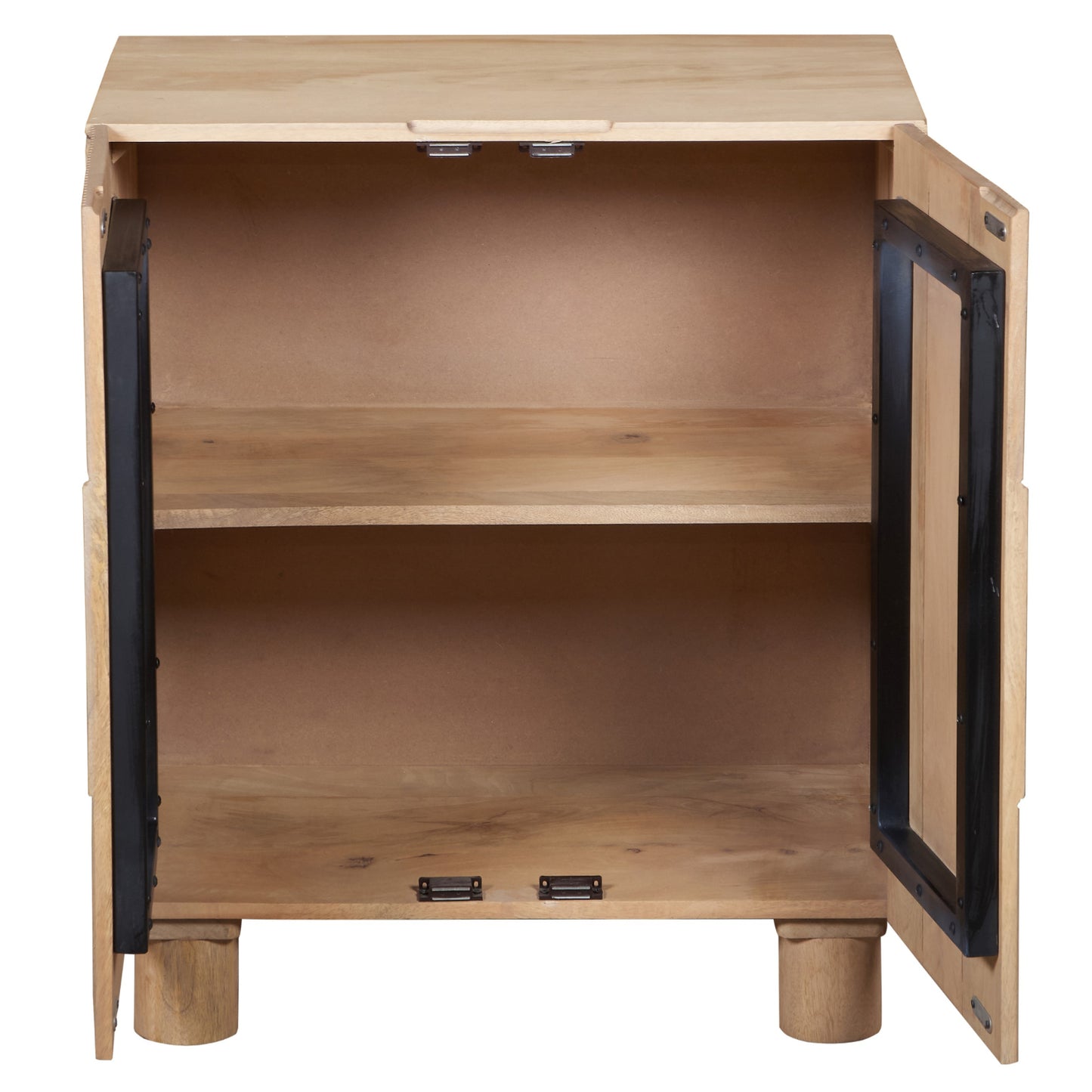 Buffalo Small Natural Mango Wood 2 Door Cabinet