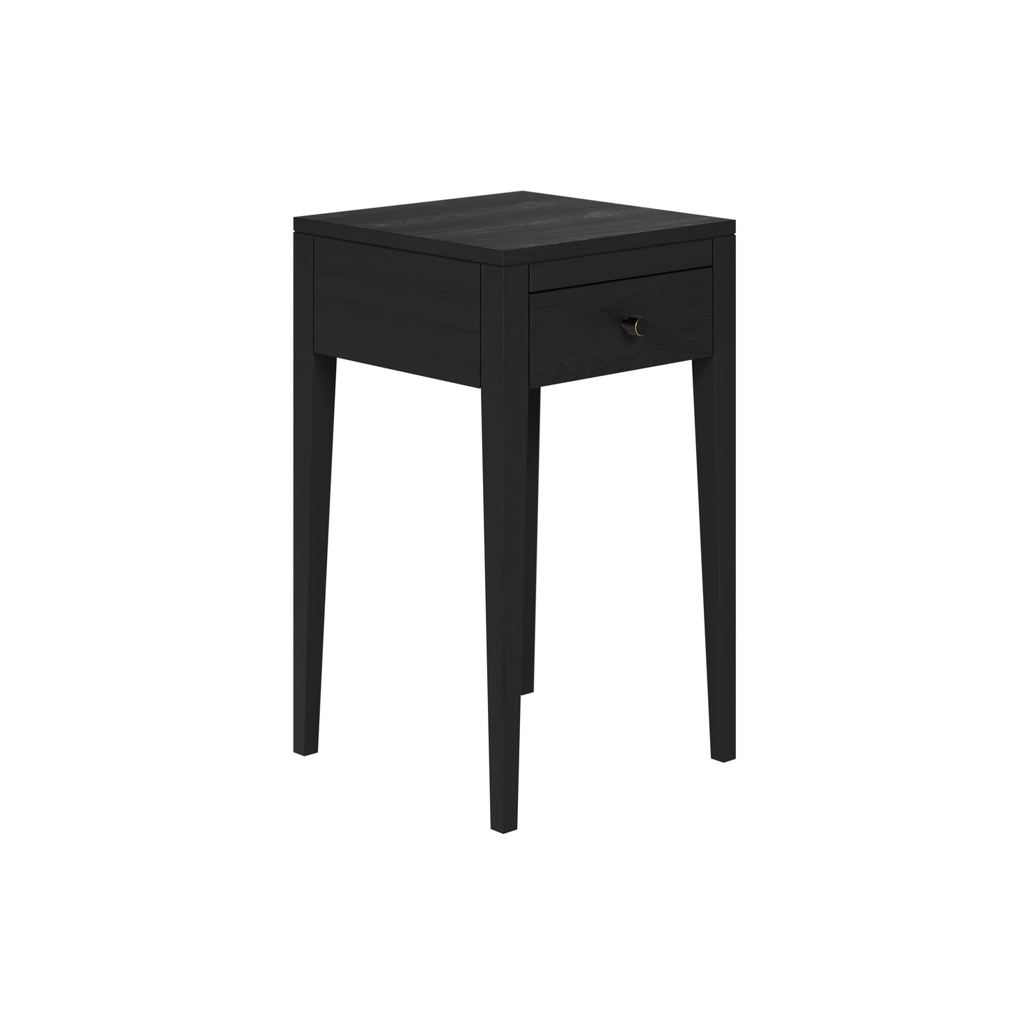 Bonito Black Wood Grain 1 Drawer Bedside Table