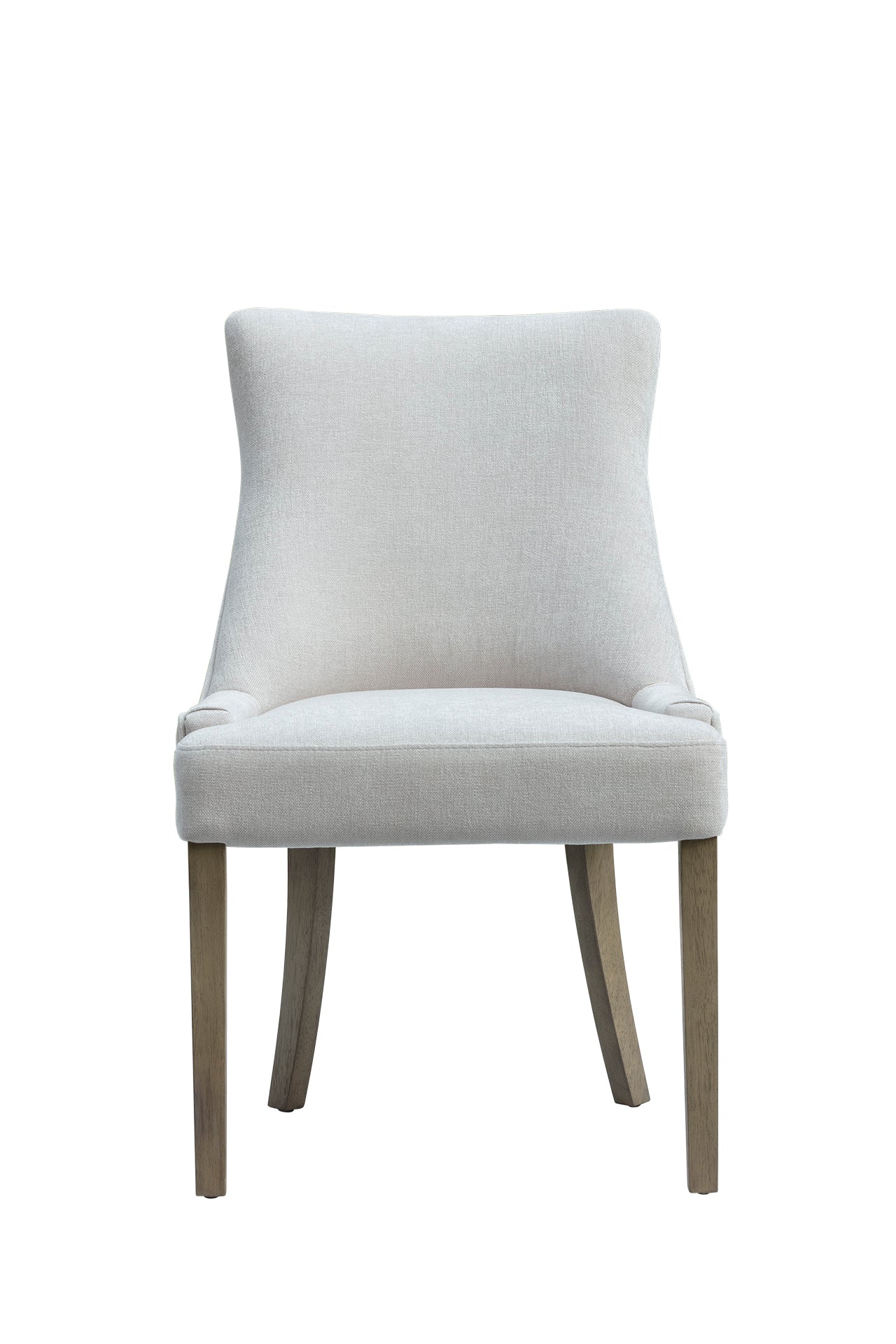 Gramado Cream Chenille and Aged Oak Dining Chair