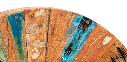 Seattle Reclaimed Wood Large Round Mirror Frame