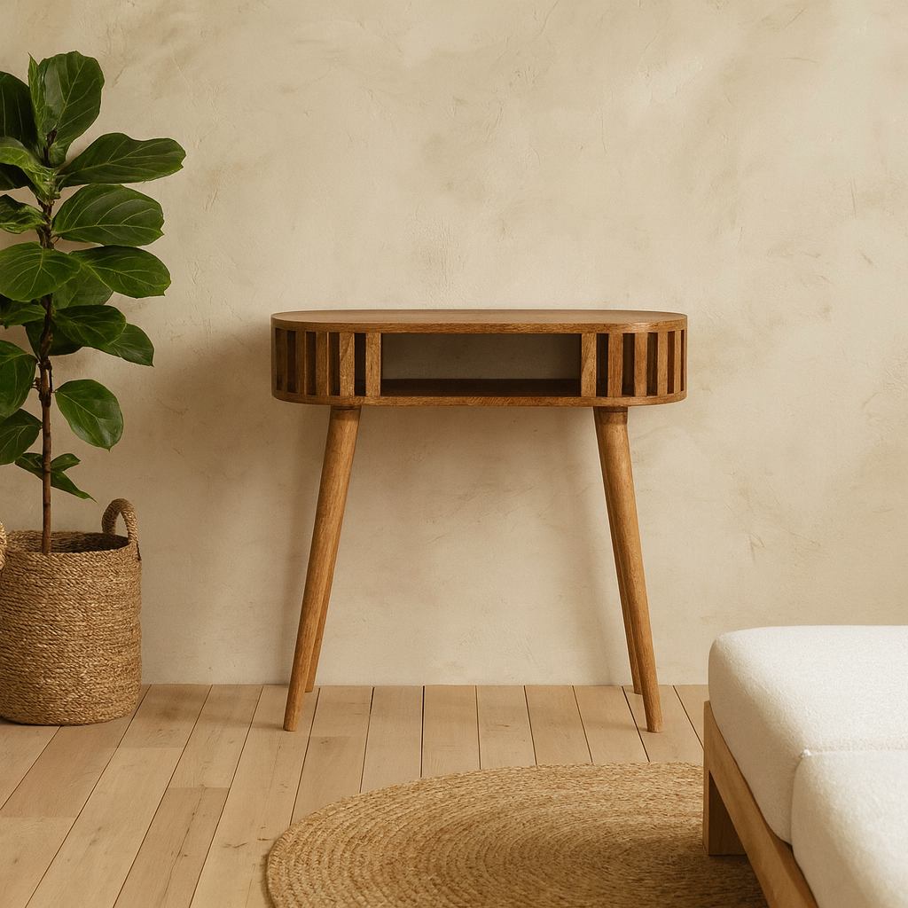 Kailua Slated Mango Wood Open Console Table