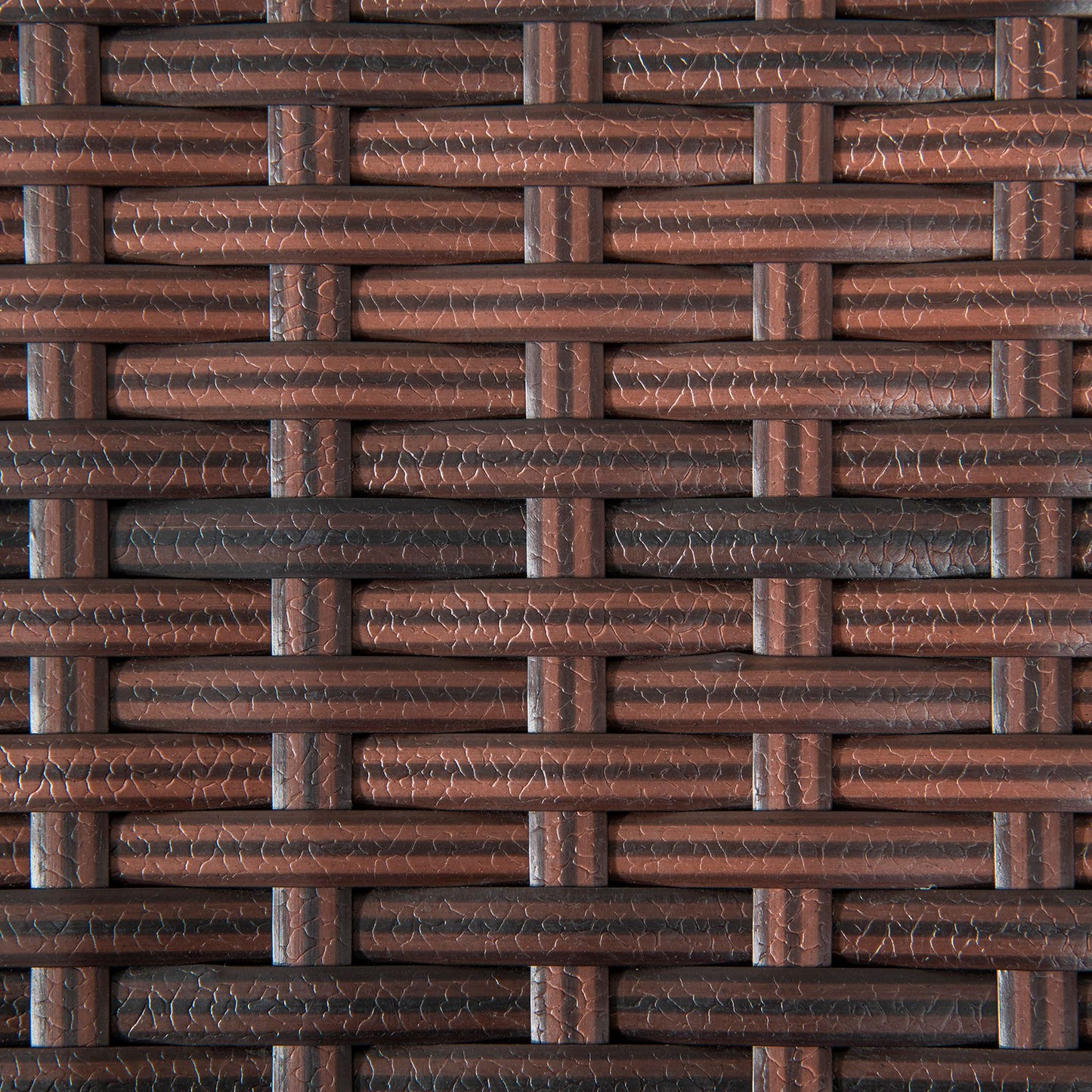 Varilu Brown Rattan Outdoor Coffee Table With Woven Top