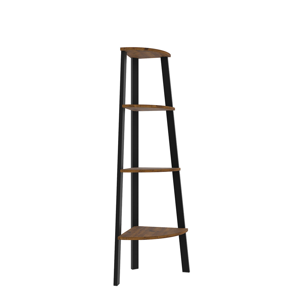 Maynooth Maynooth Industrial Wood and Metal Corner Unit 4 Shelves
