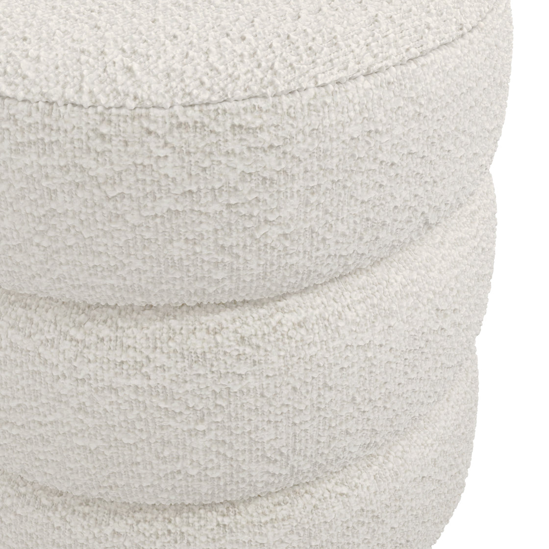 Antipodes Ivory Chenille Round 3 Tier Pouffe