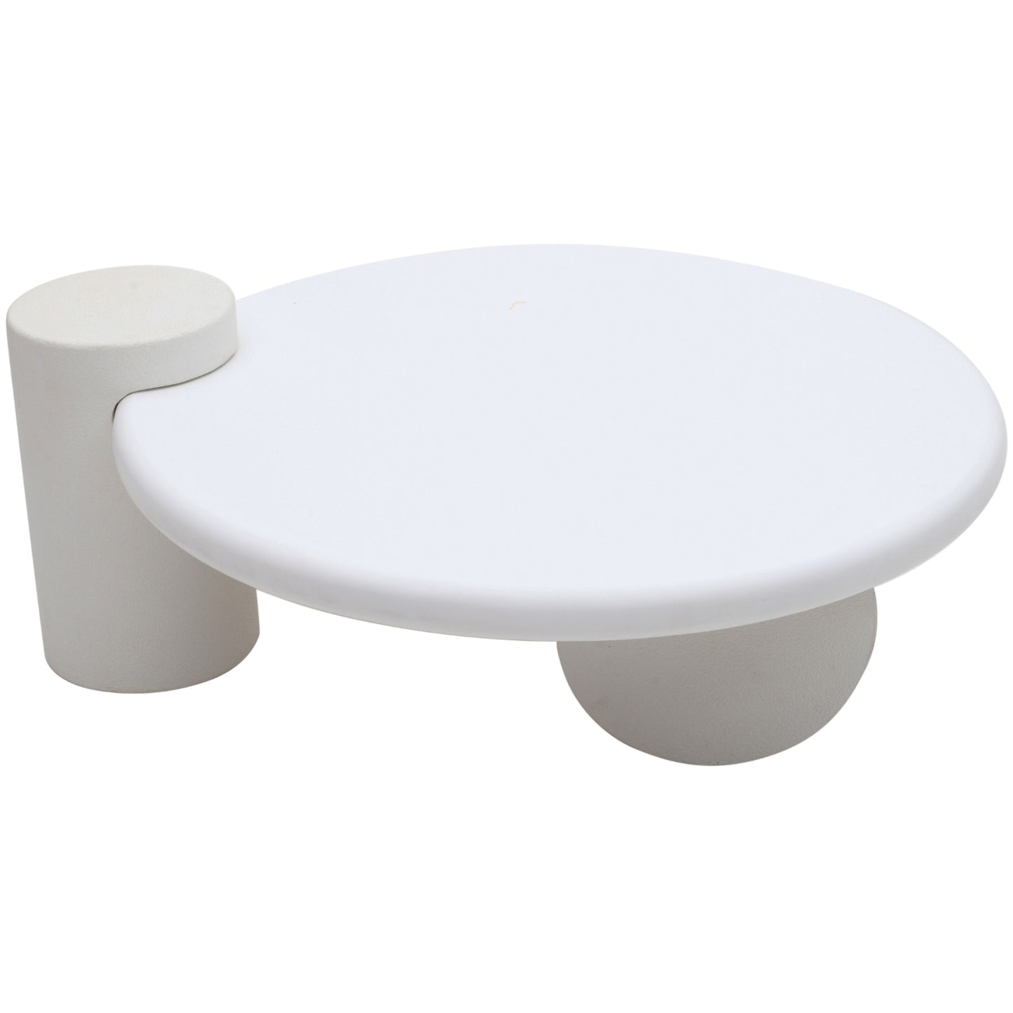 Atlanta White Abstract Round Coffee Table