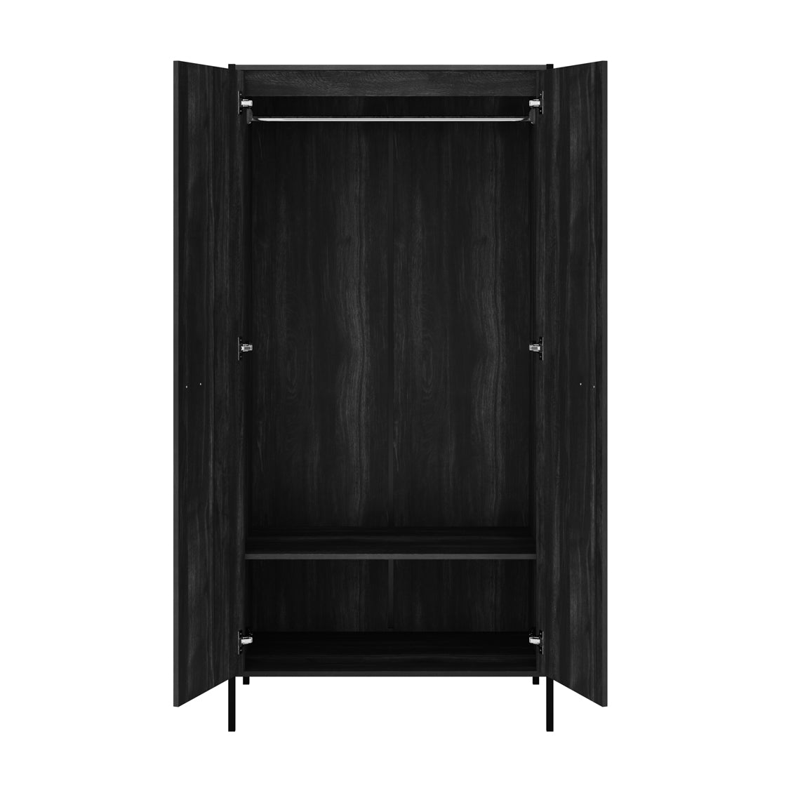 Ireland Black Wood Effect 3 Door Wardrobe 1 Drawer