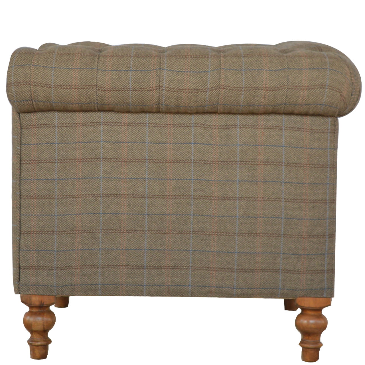 Capri Grey Multi Tweed 2 Seat Chesterfield Sofa