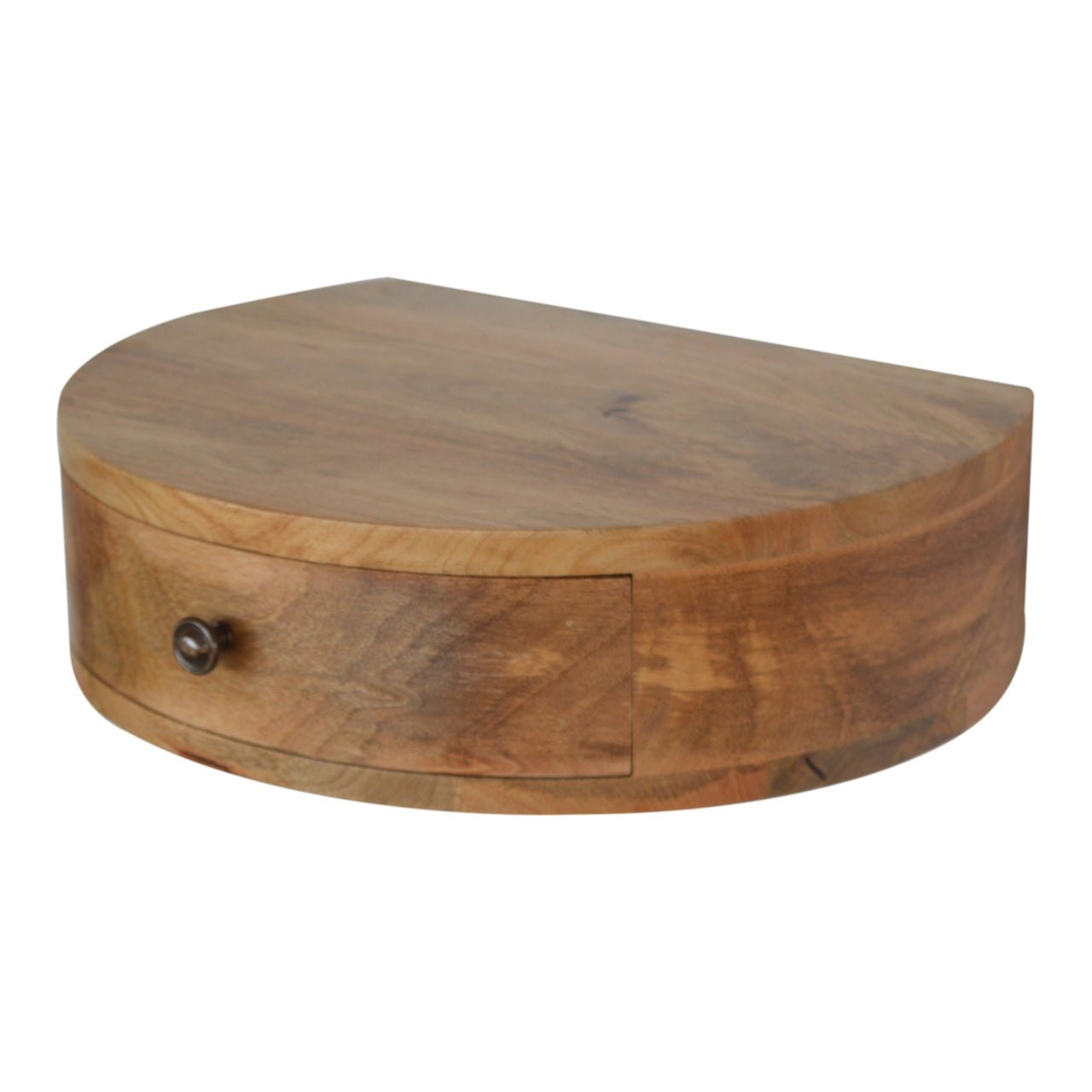 Bardolino Wall Mounted Half Moon Bedside Table with Drawer