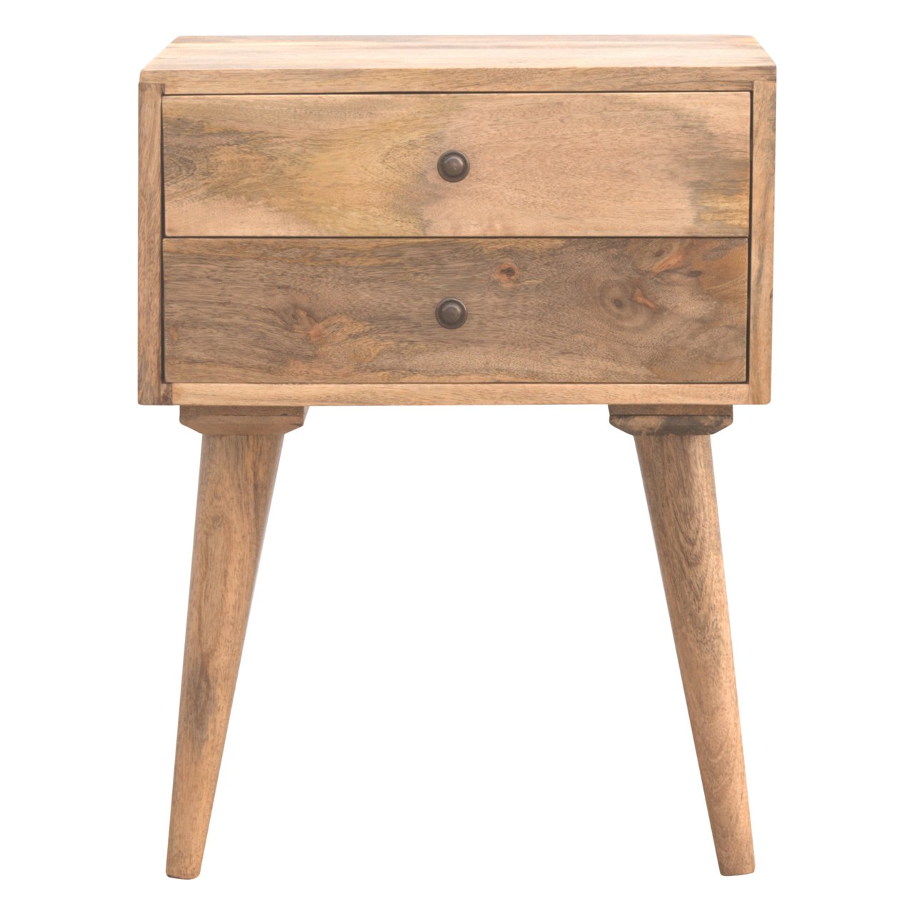 Civita Modern Natural Solid Mango Wood Bedside Table