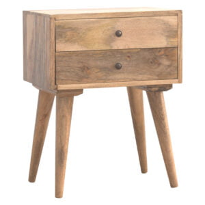Civita Modern Natural Solid Mango Wood Bedside Table