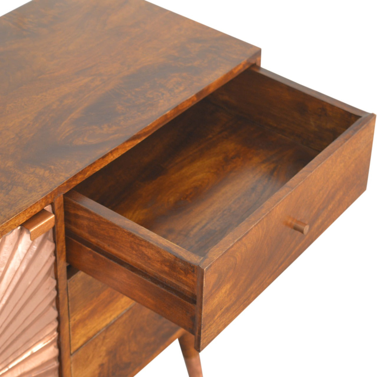 Trento Copper Sideboard with 3 Drawers and Door