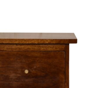 Aldbury Chestnut Mango Wood Bedside Table 2 Drawers