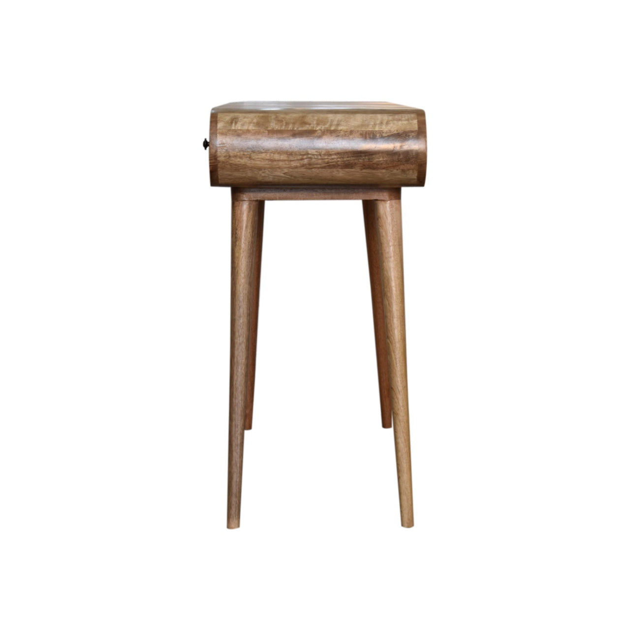 De Vence Oak Mango Wood Round Dressing Table 3 Drawers