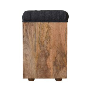 Venzone Small Upholstered Mango Wood Shoe Storage Bench