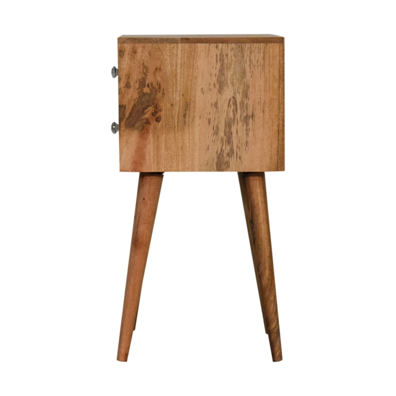 Valeggio Mini Mango Wood and Bone Inlay Bedside Table 2 Drawer