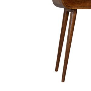 Como Chestnut Mini Chestnut Mango Wood Oval Console Table with Drawer