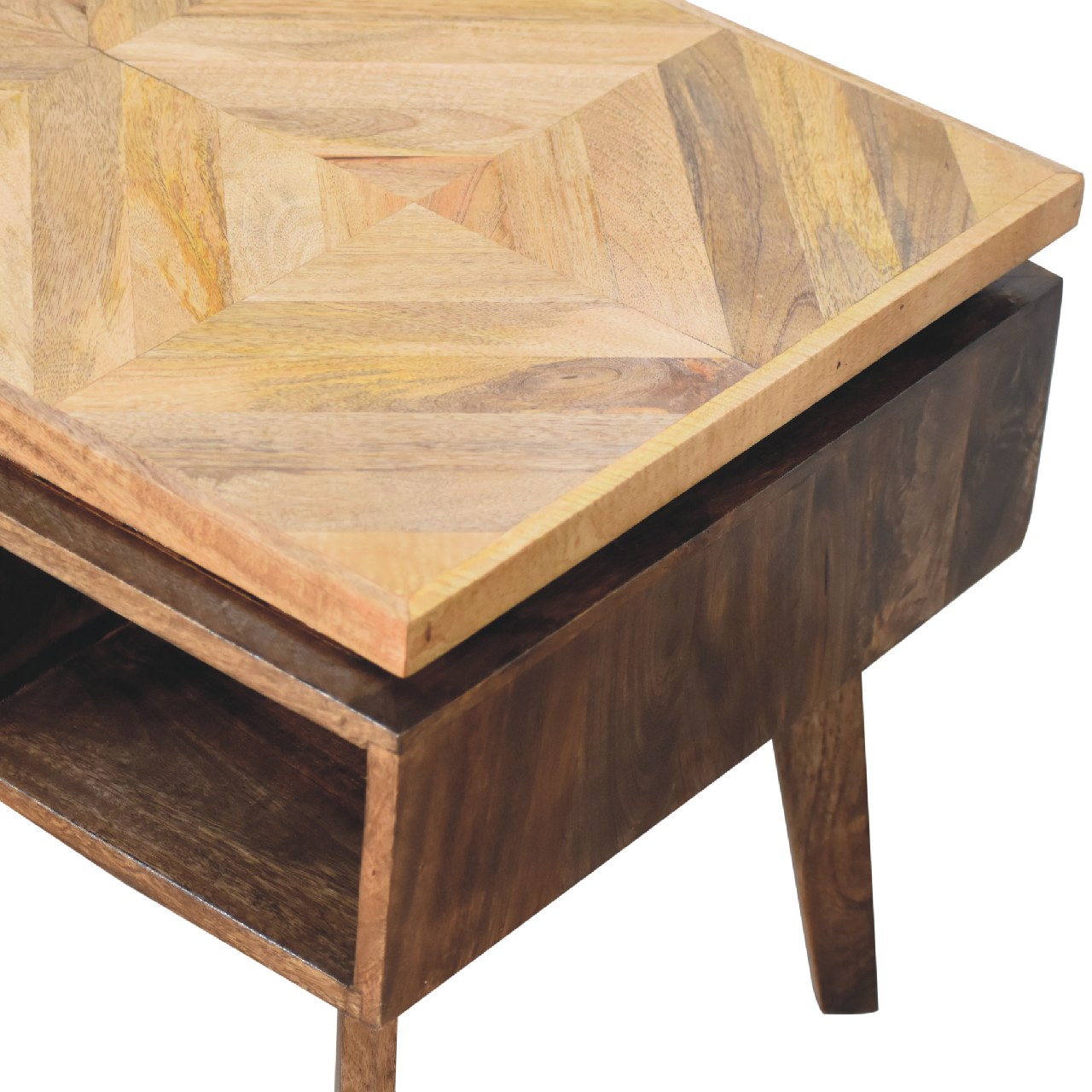 Arezzo Classic Granary Coffee Table 2 Drawers with Brass Detail