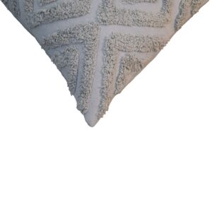 Set of 2 Bologna Grey Mini Diamond Tassle Cushions
