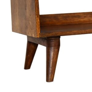 Wye Mud Linen and Mango Wood Nordic Storage Bench