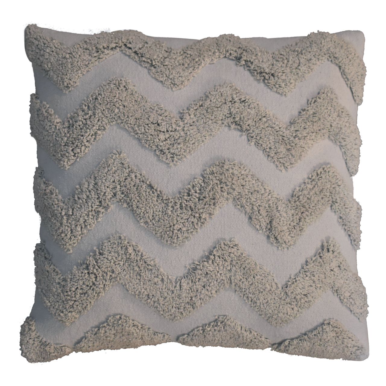 Set of 2 Nopparat Natural Grey Zig-Zag Cushion