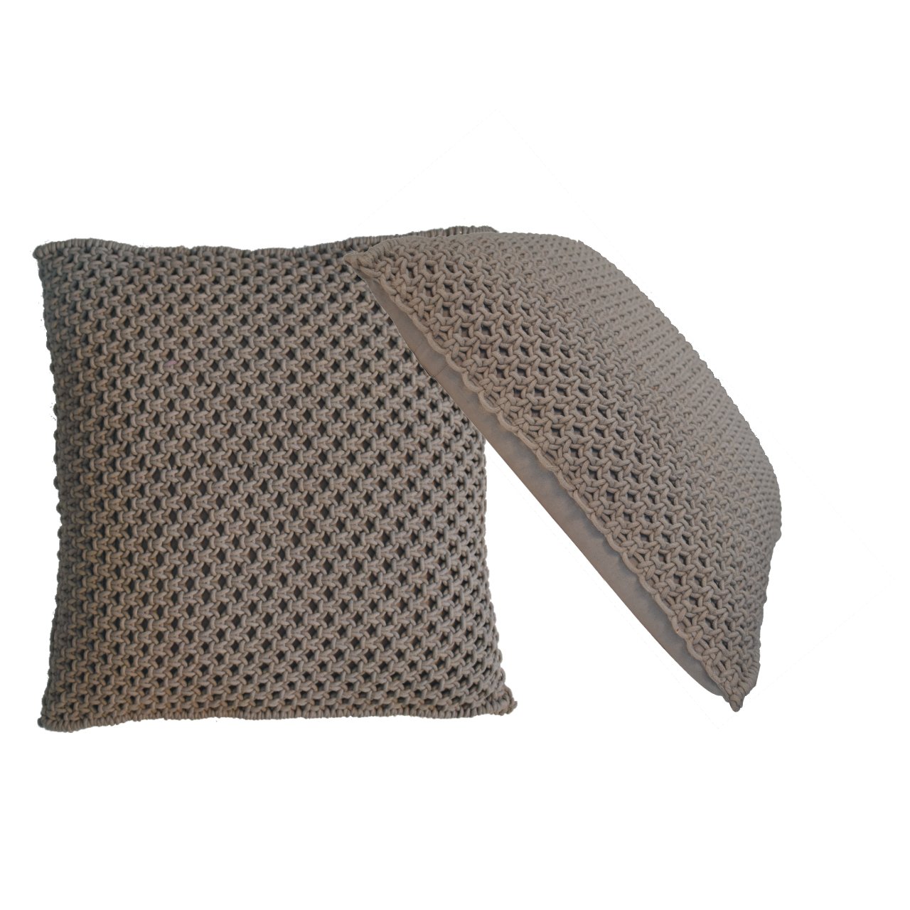 Set of 2 Grey Abbotsbury Handwoven Cushions