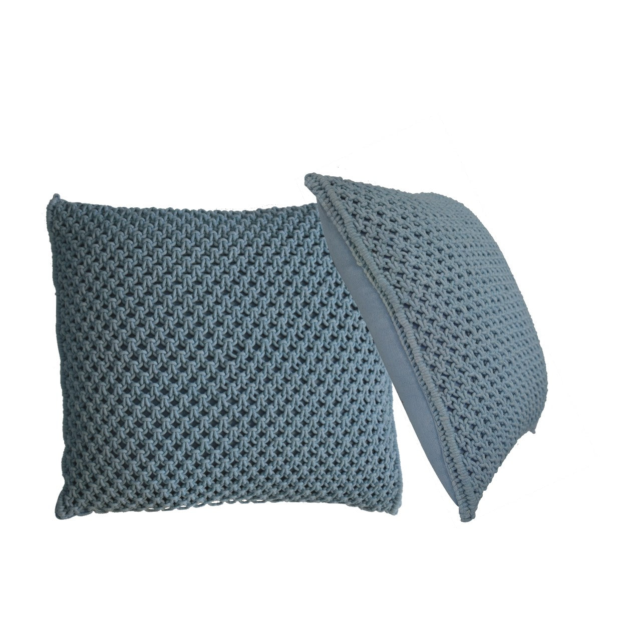 Set of 2 Abbotsbury Blue Handwoven Cushions