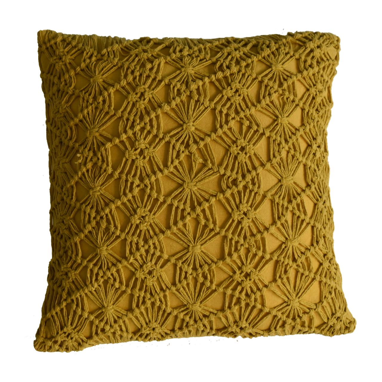 Set of 2 Hautvillers Mustard Hanwoven Cushion Covers