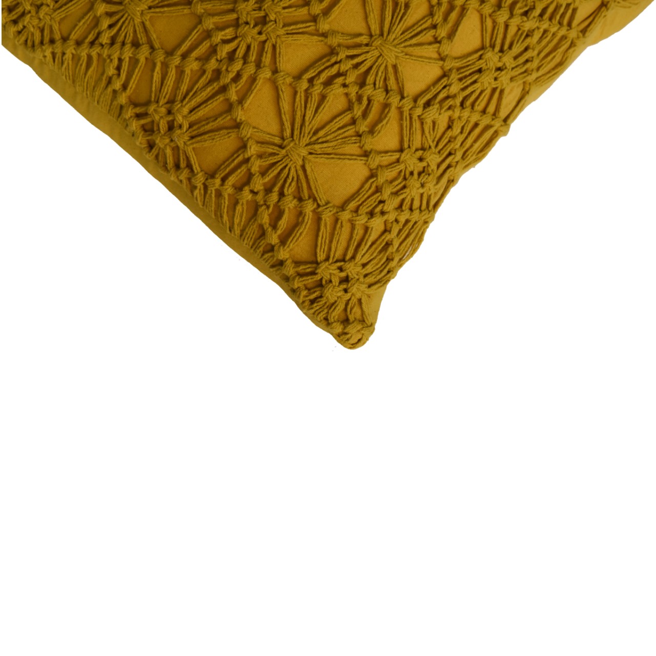 Set of 2 Hautvillers Mustard Hanwoven Cushion Covers