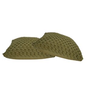 Set of 2 Riomaggiore Macrame Green Cushion Covers
