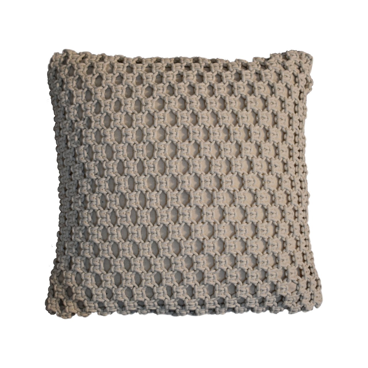 Set of 2 Riomaggiore Natural White Macrame Cushion Covers