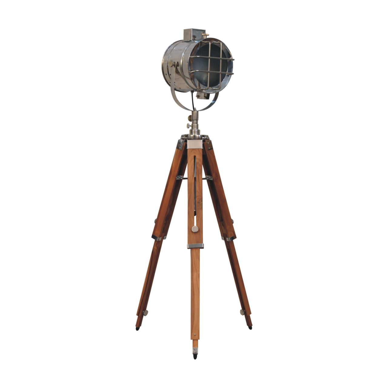 Ferrara Caged Chrome Spotlight Floor Lamp