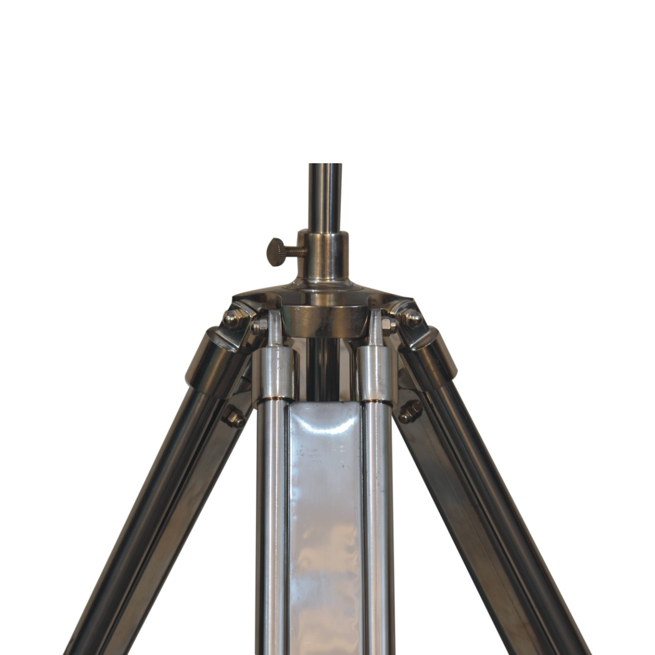 Modena Chrome Tripod Lamp with Cream Shade