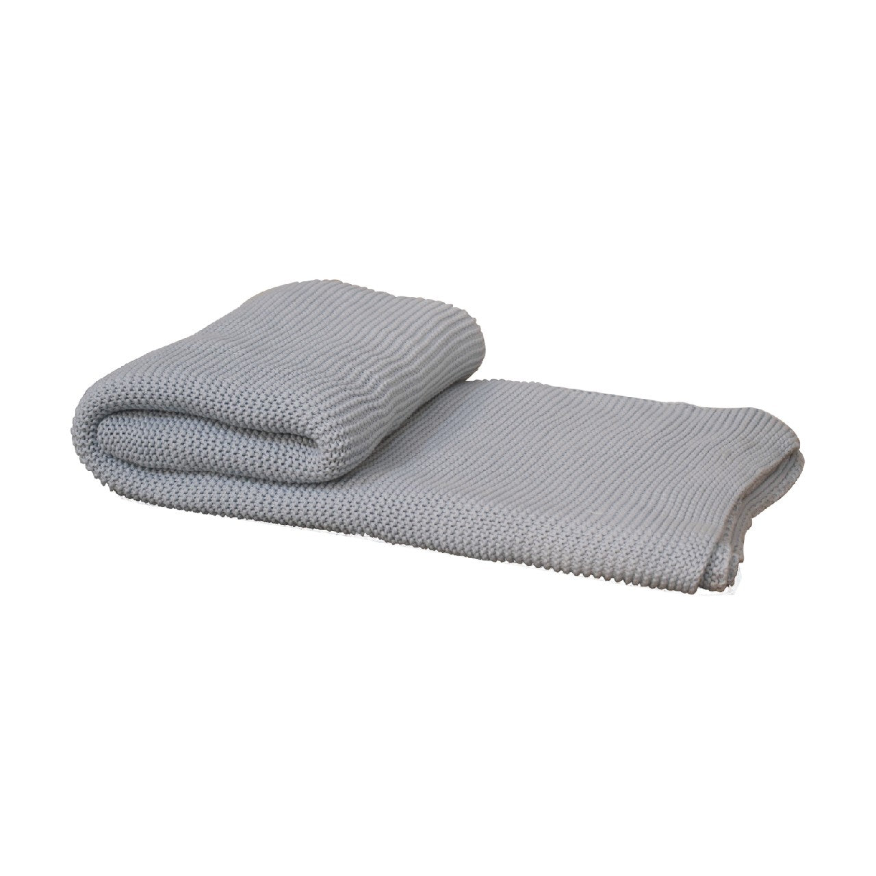 Sirmione Double Soft Blue Knit Throw