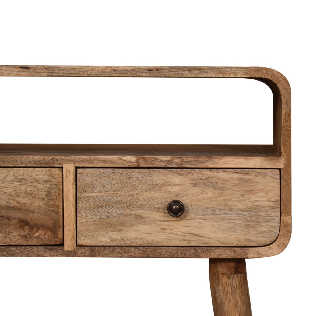 Peschiera Mini Curved Oak Mango Wood Console Table