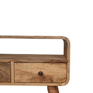 Peschiera Mini Curved Oak Mango Wood TV Media Unit