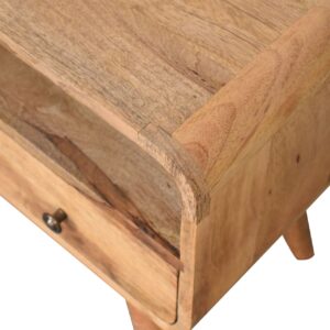 Peschiera Mini Curved Oak Mango Wood TV Media Unit