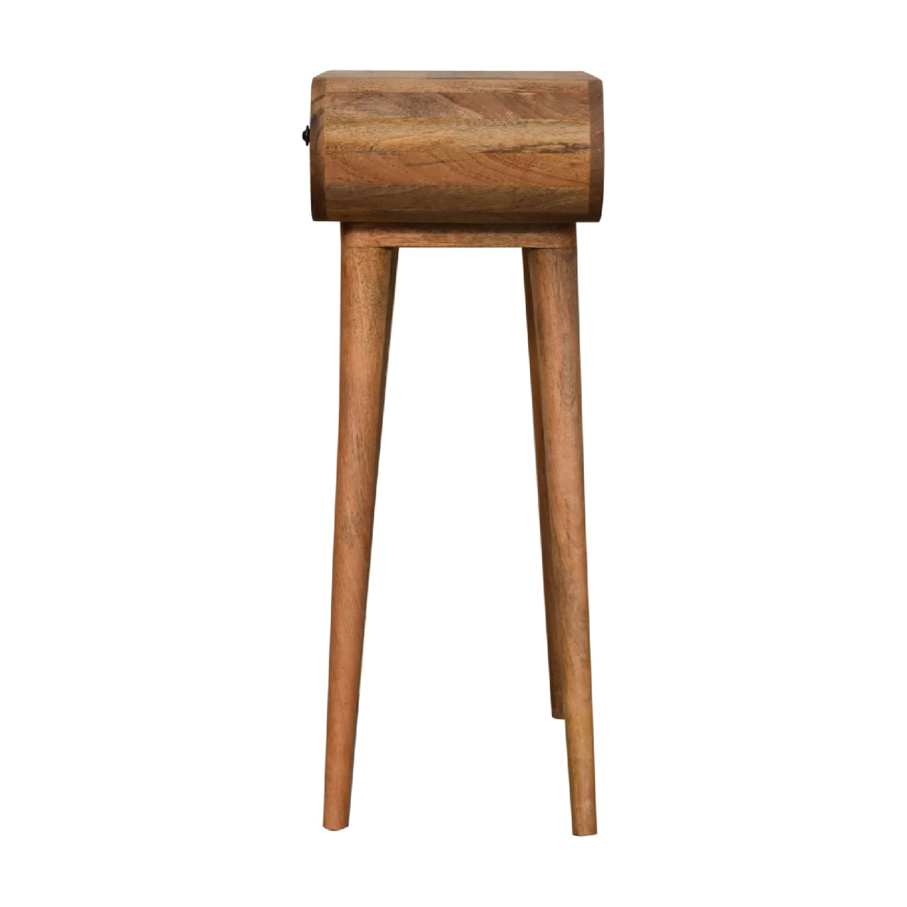 Cagliari Mini Curved Natural Mango Wood Console Table with Drawer
