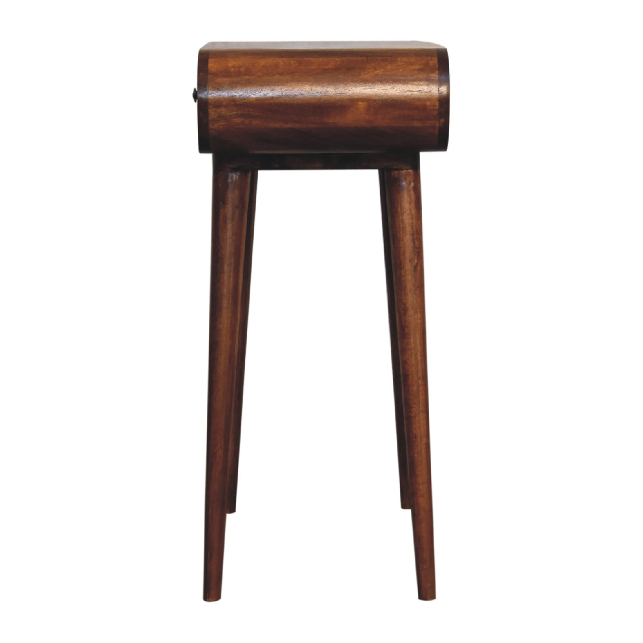 Olbia Mini Round Chestnut Mango Wood Fold Dressing Table