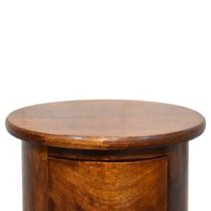 Olbia Mini Chestnut Mango Wood 2 Drawer Drum Chest