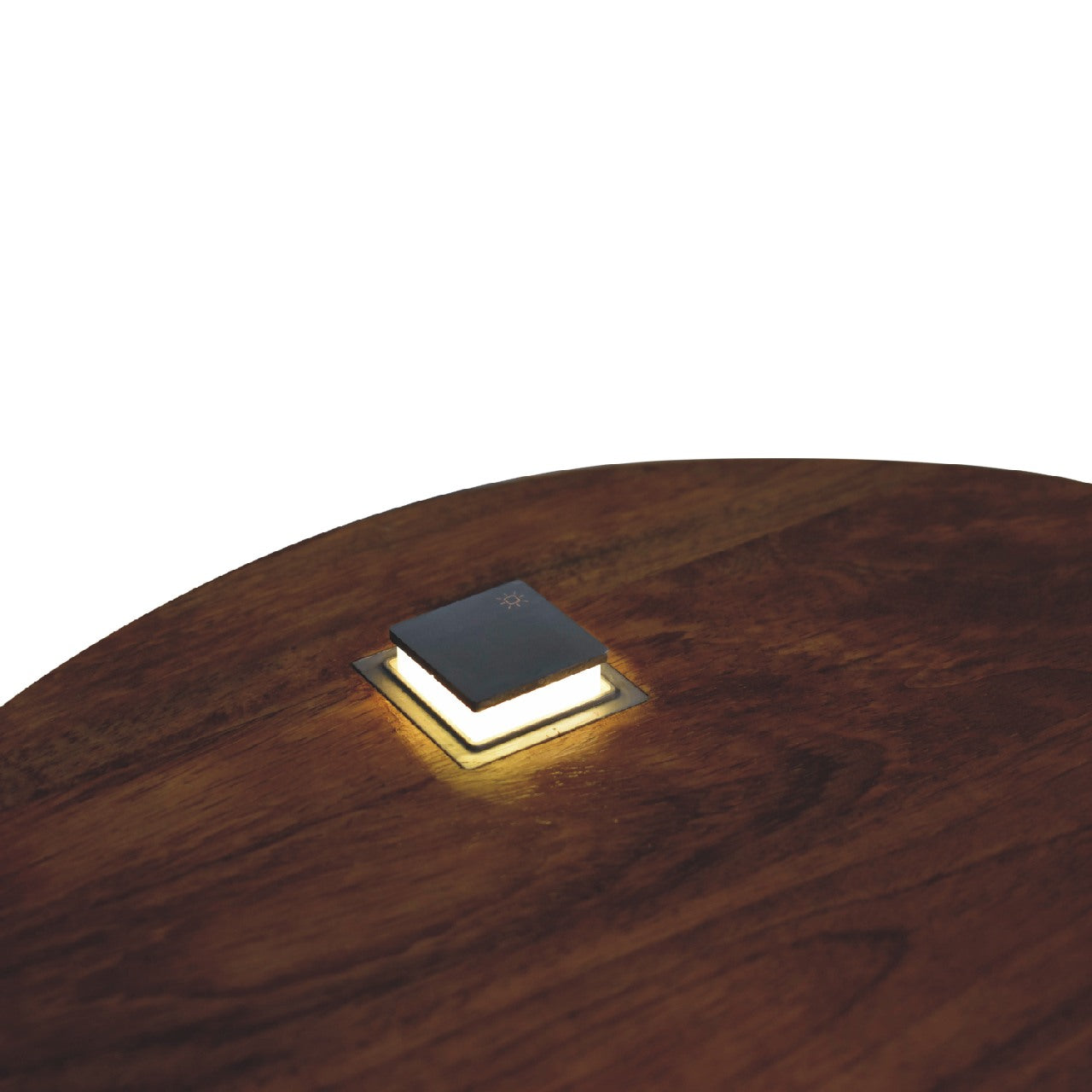 Bonnieux Single Chestnut Mango Wood Round Bedside with Drawer
