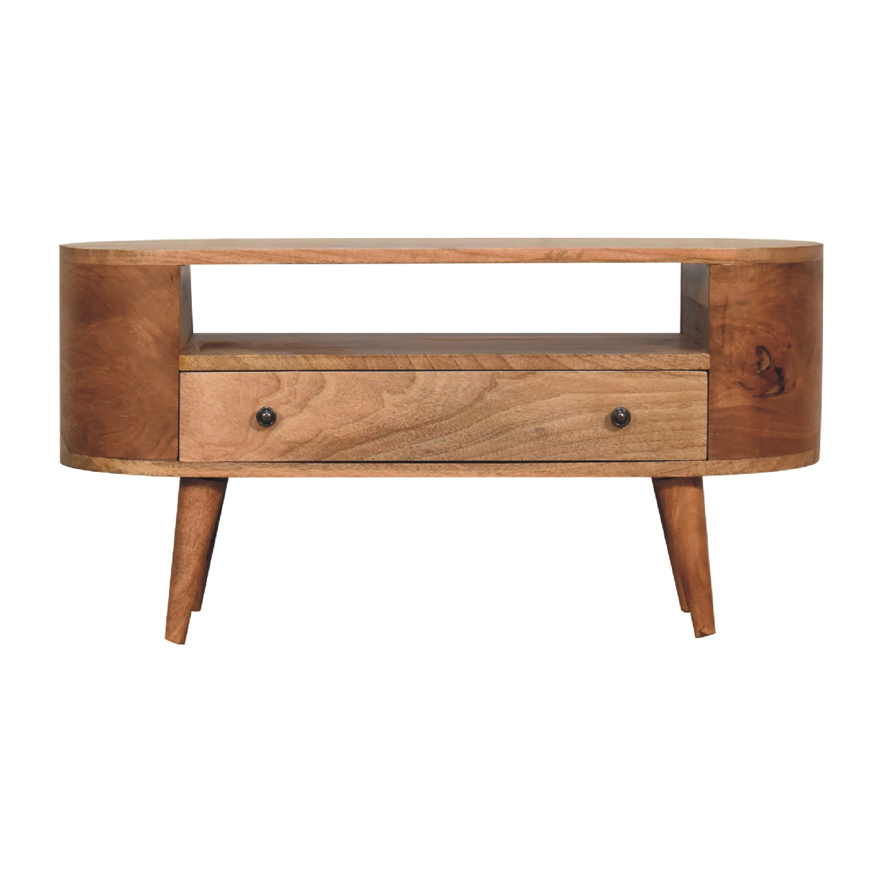 Moustiers Sainte Marie Small Rounded Mango Wood Entertainment Unit